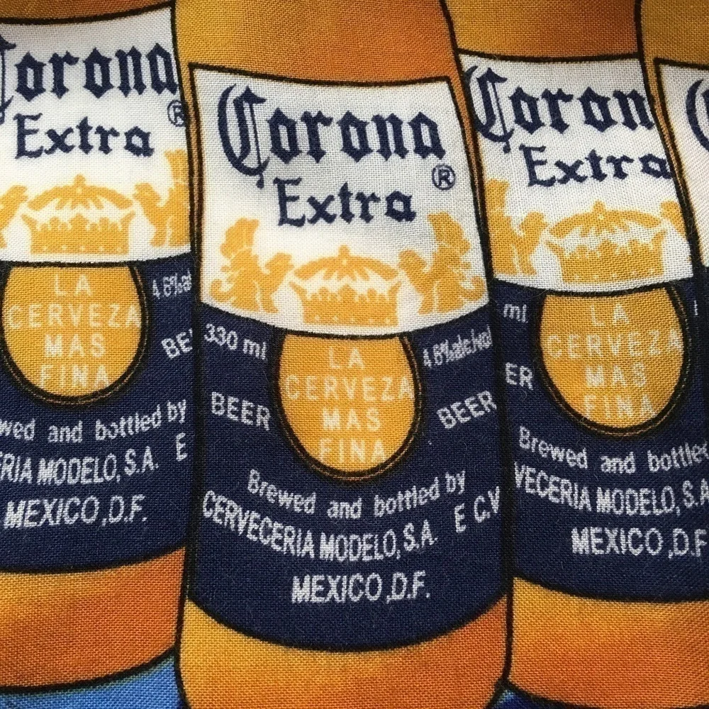 CORONA Extra Beer 100% Rayon Hawaiian Tiki Shirt Short Sleeve - Picture 6 of 12